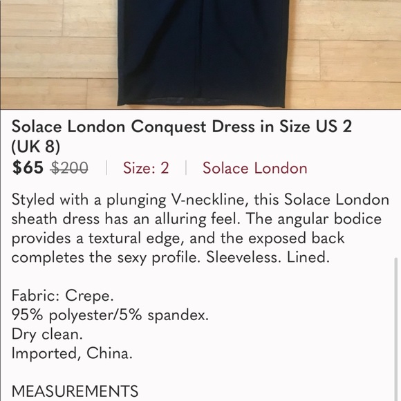 Solace London Conquest Dress US size 2 - Picture 4 of 4